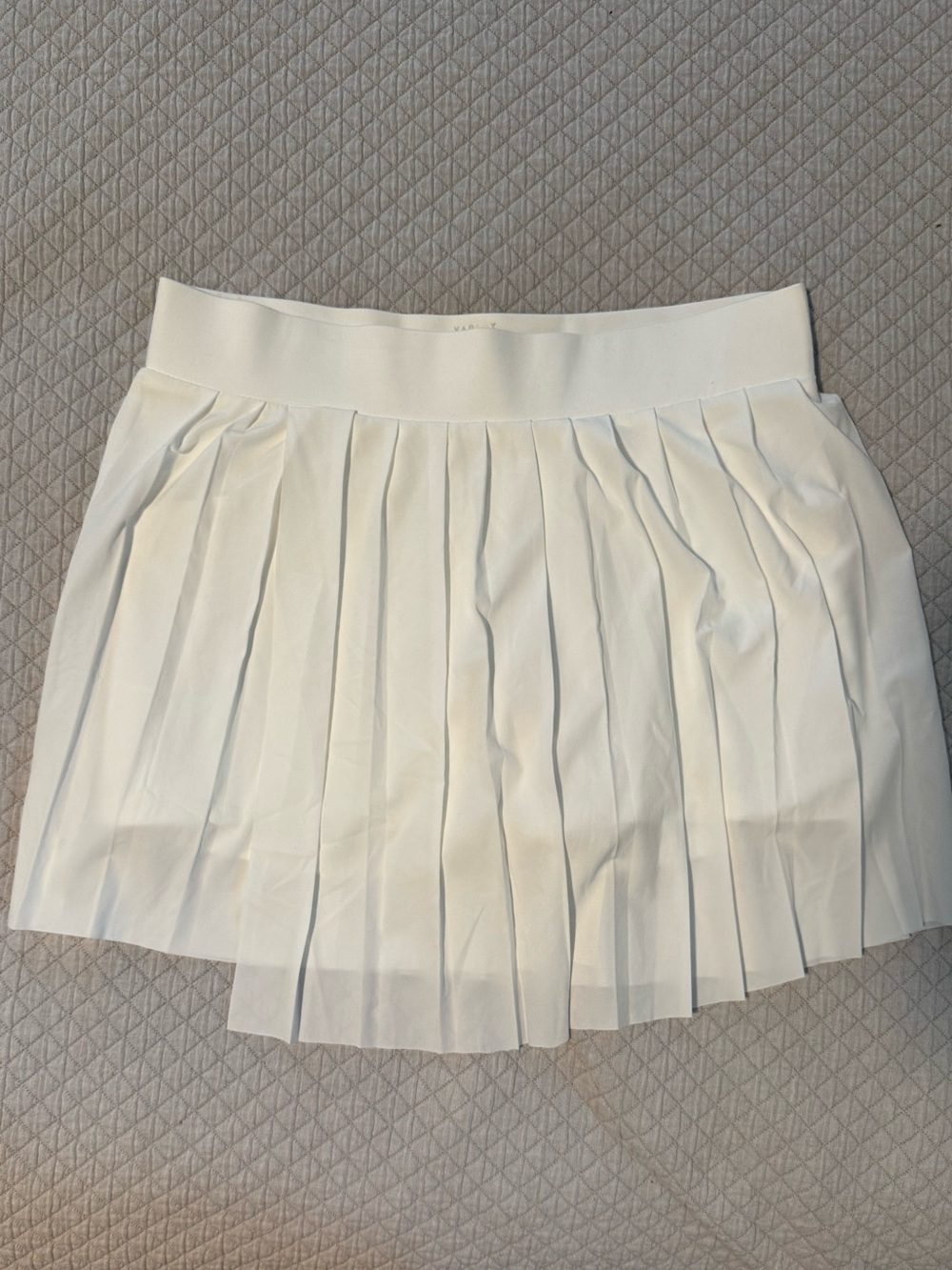 Varley White Pleated Melody Skirt NWOT